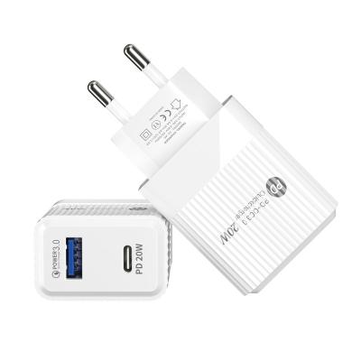 China Mobile Charging 2022 Factory Wholesale PD 20W USB Charger Quick Charge QC 3.0 Fast Phone Wall Charger Adapter For iPhone Pro iPad Huawei Samsung for sale