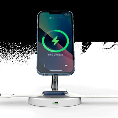 China Multi-function T269c 4 In 1 Magnetic Wireless Charging Station,Fast Wireless Charger Stand Dock Mag-safe Iphone 14/13/12/pro/pro for sale