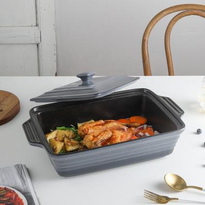 China EO-Frieadly Covered Rectangular Casserole, Lasagna-Pan for Cooking, Baking Lid Dish for Dinner, Kitchen for sale