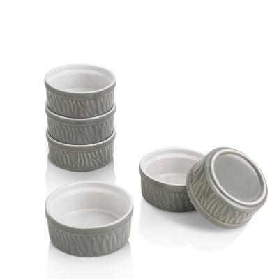 China Sustainable Easy To Clean 3.7 Inches Wide And 1.7 Inches High Cups Customized Ramekin Baking Color for sale