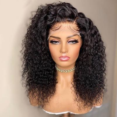 China Baoli Factory Wholesale Price 13x4 Water Wave 100% Transparent Human Hair Lace Front Wig With Baby Hair In Common Sellers for sale