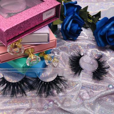 China Wholesale Price Long Natural False 3d Mink Eyelashes Packaging Box Vendor Strip Full Lashes 25mm Mink Lashes Fluffy Dispensers for sale