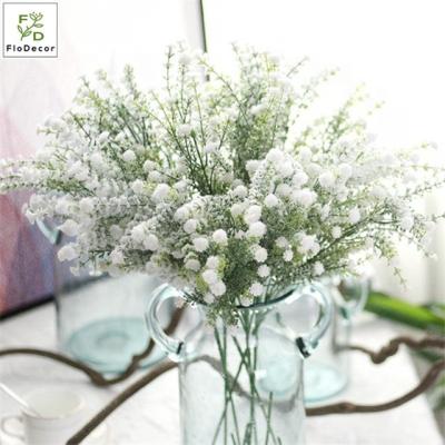 China Party Wedding Wholesale Snowy Artificial Baby's Breath White Plastic Flower Wedding Decoration for sale