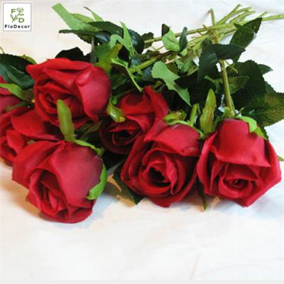 China Artificial Rose Bud Flower Silk Cloth Home Party Wedding Decoration Table Centerpiece Weddings Decoration for sale