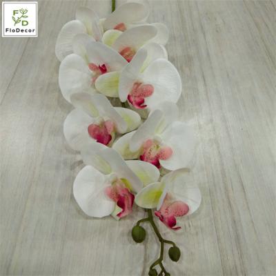 China Wholesale 3D Real Touch Artificial Flower 3D Orchid Butterfly Party Wedding Heads 9 Heads Wedding Home Artificial Event High Quality for sale