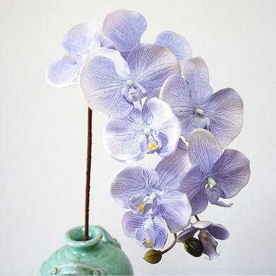 China 10 Heads Silk Wedding Party Big Butterfly Artificial Flower High Quality Home Orchid Wedding Event Decoration for sale