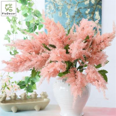 China Wholesale Hot Selling Cheap Artificial Astilbe Chinensis Flowers Hotel Party Wedding Decoration Wedding Decorative Faux Flower White Rose for sale