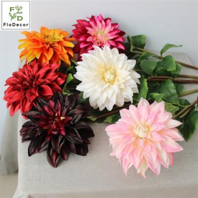 China High Quality Artificial Silk Dahlia Flower Blush Chrysanthemum Flowers for Home.Restaurant.Bar.Hotel.Wedding beautiful big artificial for wedding decoration for sale