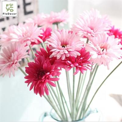 China Daisy Flower Silk Fabric Home Artificial African Wedding Table Decoration Centerpiece Party Wedding Gerbera Multi Color for sale