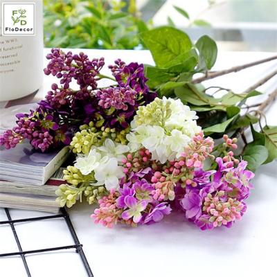 China Wholesale Real Touch Artificial Lilac Latex 3D Flower Party Wedding Wedding Clove Home Decoration for sale