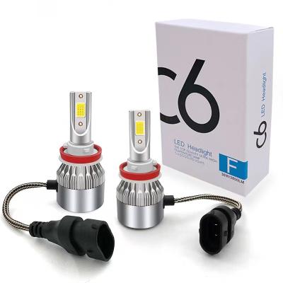 China Wholesale prices high brightness pel C6 led headlights H1 H7 H4 led bulb car accessories for sale