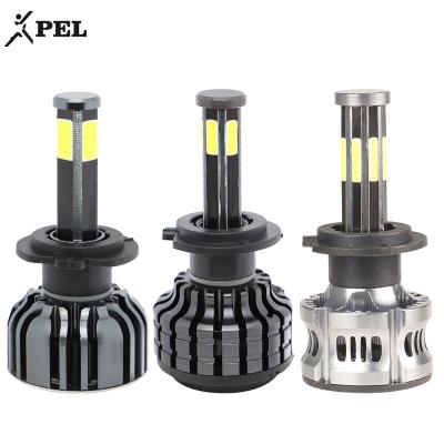 China High brightness pel auto led lighting system 4-Sided LED headlights H4 H1 H11 9005 bulb lux 9006 led h4 car light for sale