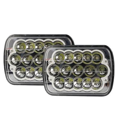 China Hot Sale 10V-30V 90w 7Inch High Brightness PEL Headlight 45W Led Light Offroad Led Work Light Beam High And Low Beam Lamp for sale