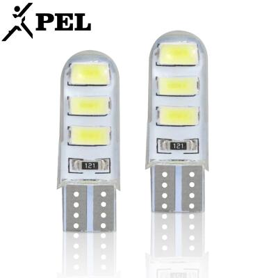 China silicone pel 12v 5730 led t10 6smd silicone gel constant light reading car light T10 led bulb for sale