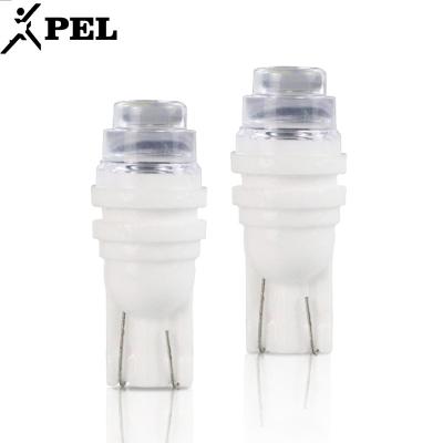 China Plastic pel car 3D LED bulb T10 W5W wedge 3SMD ceramic 2835 license plate lights W5W turn side lamp reading dome light parking bulb for sale