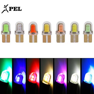 China Hot Selling Silicone Pel T10 Led Car Lights COB Led Bulb Silicone W5W Cars Bulb for sale