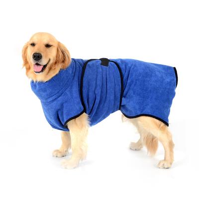 China Viable Hot Selling Quick Dry Pet Towel Pet Bathrobe 3 Colors For All Size Cleaning Towel For Pets Dog Cat for sale