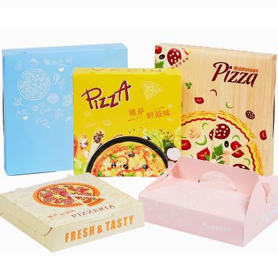 China Recycled Packaging Materials Waterproof Kraft Paper Box Hot Sale Pizza for sale