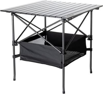 China Camping Activity Outdoor Camping Folding Table With Storage Box for sale