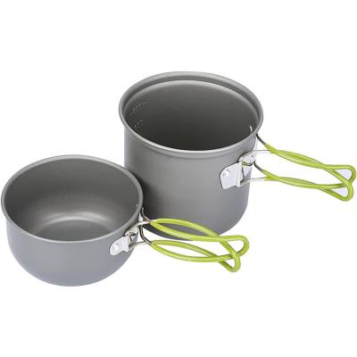 China CLASSIC Hard Anodized Aluminum Hanging Camping Cooking Pot for sale