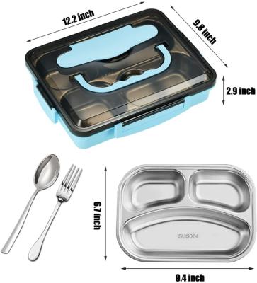 China New Design Portable Outdoor Camping Metal Microwavable Insulated Lunch Box Food Containers Kids Lunch Boxes for sale