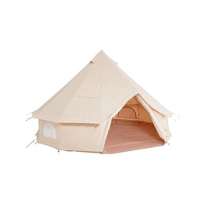 China Dunhuang Series Diagonal Bracing Type Light Up Glamping Tent Cotton Canvas Bell Tent 12.3 for sale