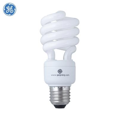 China Cheap Price 220v E27 T3 20w 23w Warm White Fluorescent Lamp Spiral Cfl Light Energy Saving Bulb E27 Big Half Plastic GE Promotion for sale