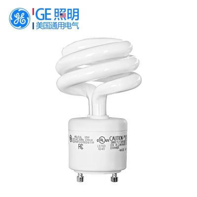 China GE-American Standard 120V 15w GU24 2 Yellow Light Plug-in Fork Twist Lock 2700k Spiral Self-weighted Energy Saving CFL Bulb Straight for sale