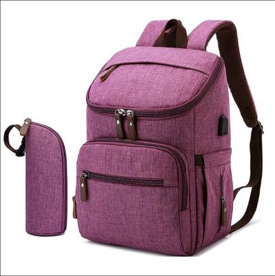 China Multifunctional Pink Travel Mom Baby Diaper Bag Large Capacity Custom Mummy Backpack Bags Custom Size Accepted for sale