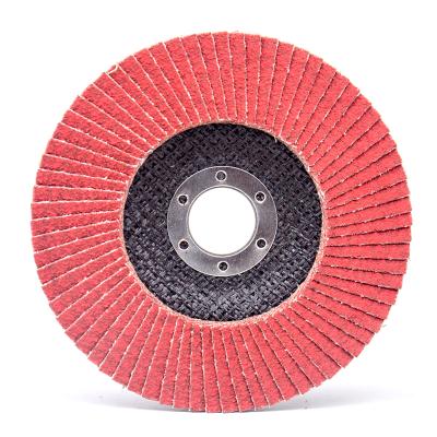 China VSM850 Red 125mm Ceramic Metal Fin Abrasive Discs 5 Inch Fin Disc for Grinding Stainless Steel for sale