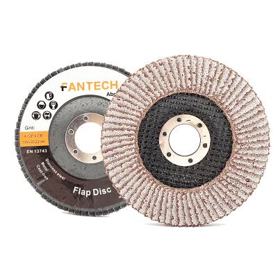 China Metal Clad Ceramic Fin Disc 5 Inch 125mm Fin Discs For Grinding Aluminum for sale