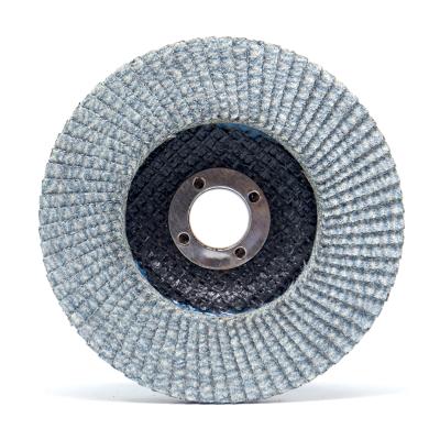 China Metal Plated Blue Ceramic Fin Disc 125mm 5 Inch Fin Discs For Grinding Aluminum for sale