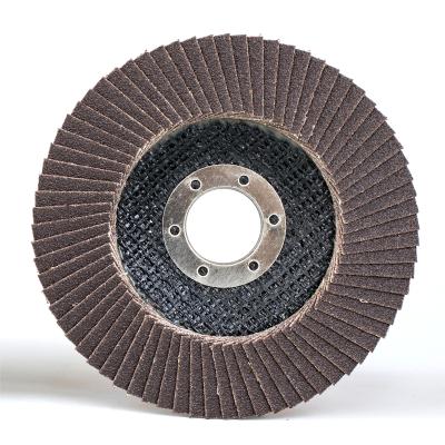 China Fantech Metal Aluminum Oxide Fin Discs Brown 5 Inch 125mm Premium Fin Disc For Grinding Metal And Wood for sale