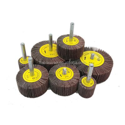 China FANTECH Klingspor Stainless Steel Aluminum Oxide Cloth Grinding Sanding Spindle Mounted Fin Wheels (with Spindle or Shank) for sale