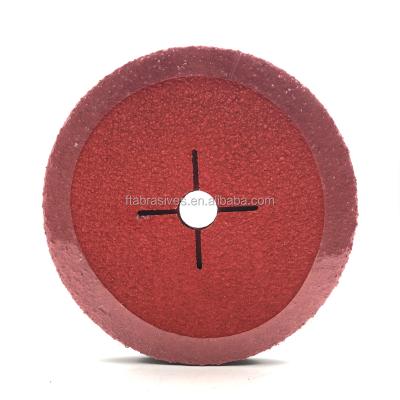 China High Quality Stainless Steel Aluminum Oxide Fiber Disc Grinding Resin Over Resin Fiber Abrasive Disc for sale