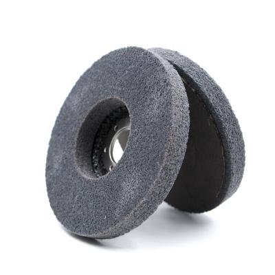 China Polishing Compressed Discs on Fiber Gray Cut Polishing Deburring and Unitized Disc 115mm 2SF Nonwoven Wheel Fin Discs Unitized by Finish for sale