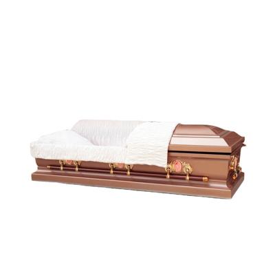 China American Style Funeral Casket Bronze Burial Supplies Casket Casket Gold for sale