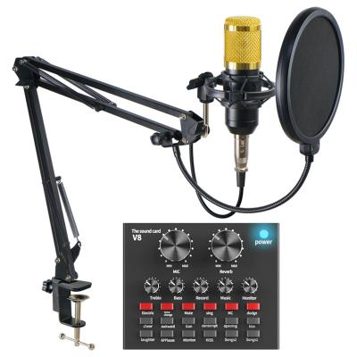 China Home use factory direct sale V8 sound card recording audio interface Phantom Mic sound card for sale