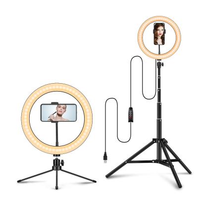 China Fashional Tripod Led Light Selfie Ring Light Set 10 Inch Cell Phone Selfie Led Around Big Ring Light With Tripod for sale