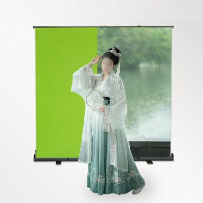 China Foldable Backdrop Photography Screen Green Roll Chroma Key Green Screen For Studio Photography Backdrop for sale