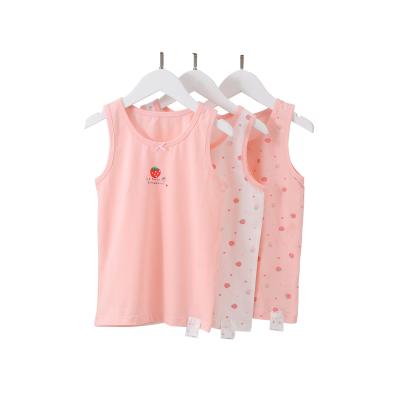 China Children's Clothing Girl's Cotton Sleeveless Vest T-shirt Summer Home Wear Children's Comfortable T-shirts Girls for sale