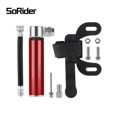 China Mini Bike Accessories Aluminum Alloy Portable Multi-Function Portable Bike Accessories SoRider Air Bike Pump Ball Pump for sale