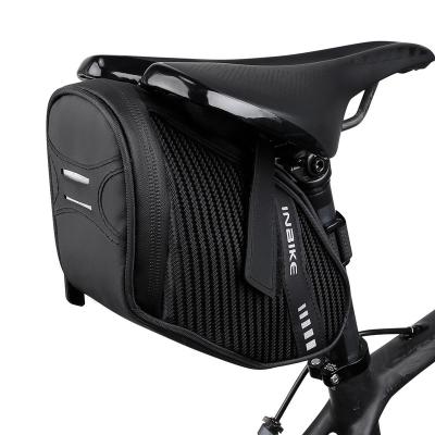 China 210D Polyester Encrypted Twill Fabric + Lining 210D Polyester Encrypted Fabric Bike Saddle Cycling Accessories Lining 210D Twill Fabric + Pocket Tail Rear Seat Bag Saddle Storage Bag INBIKE Fabric waterproof saddle bag waterproof for sale