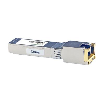 China FTTH 10GBase-T copper RJ-45 cat6 connector 100 meter SFP+ fiber optic cables transceiver for sale