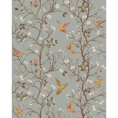 China 2022 modern Olimei murals flower and bird paper material wallpaper unpasted wallpaper Rolls for sale