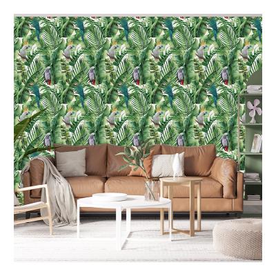 China China Manufacturer Self Adhesive /Non Modern Self Adhesive Jungle Background Wall Tropical Wallpaper for sale