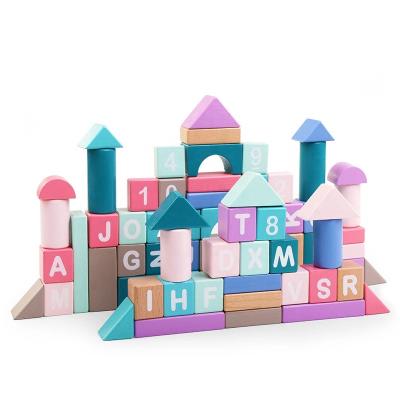 China DIY TOY Children Building Blocks Toys 3-6 Years Girl Baby 1-2 Years Old Wooden Assembled Puzzle Boy Early Childhood Education for sale