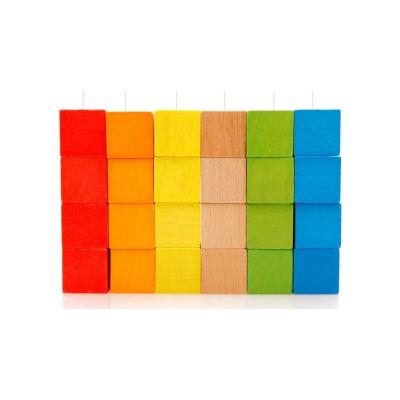 China DIY PLAY 100 Cubes Cube Early Education Wooden Building Blocks Toy Wooden Big Children's Baby Teaching Aids for sale