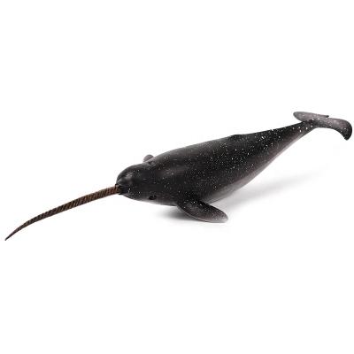 China Model Marine Animal Model Toy Narwhal Whale Model Marine Species Simulation for sale