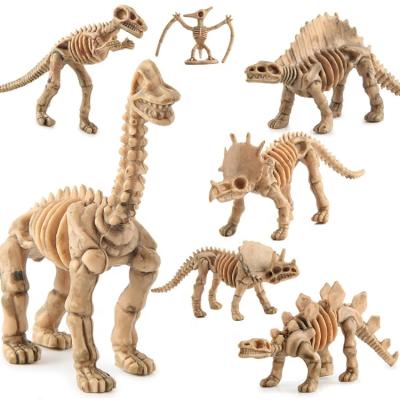 China TOY Dinosaur Model Toy Archeological Excavation Scientific Research Dinosaur Skeleton 12 Simulation Dinosaur Decoration Collection for sale